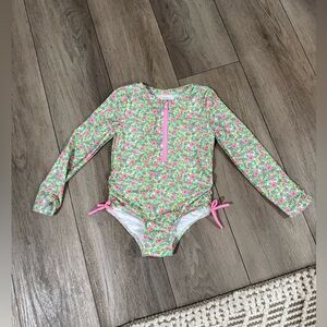 Little Girls Swimsuit • Adorable Long Sleeve Swimsuit • Size 5T • Flawless